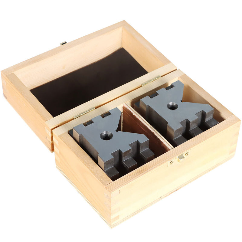 DURAFORCE Multi-Use 2-3/8"x2-3/4"x2" V-Block and Clamp Set Hardened Steel Precision 2 Pack