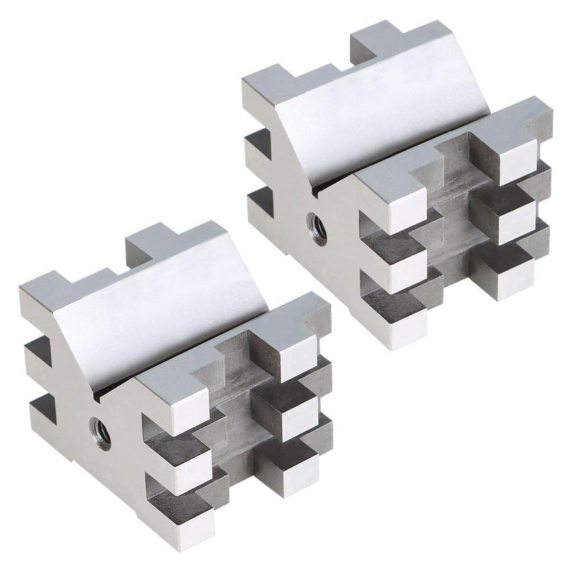 DURAFORCE Multi-Use 2-3/8"x2-3/4"x2" V-Block and Clamp Set Hardened Steel Precision 2 Pack