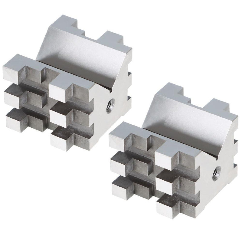 DURAFORCE Multi-Use 2-3/8"x2-3/4"x2" V-Block and Clamp Set Hardened Steel Precision 2 Pack