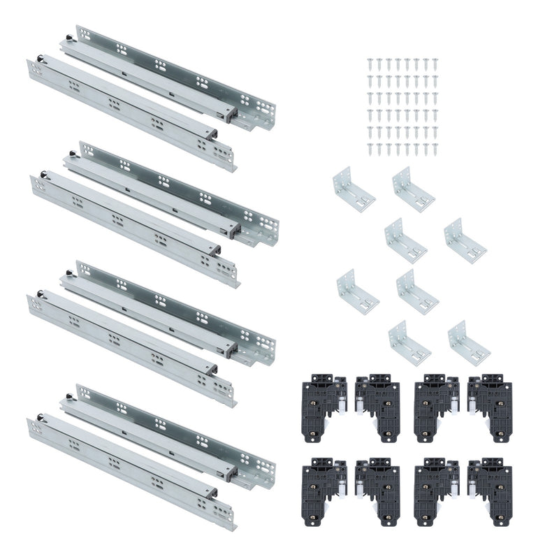 DURAFORCE 18 Inch Concealed Drawer Slides Undermount Soft Close Full Extension