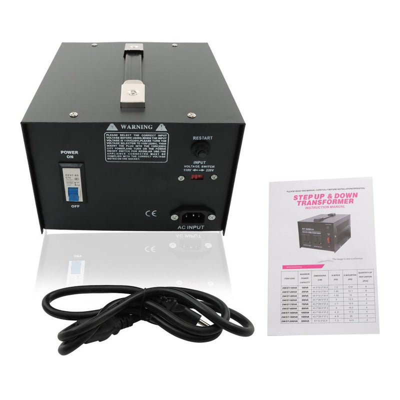 DURAFORCE 110V To 220V Voltage Step Up/Down Power Converter Transformer Heavy Duty 1500W