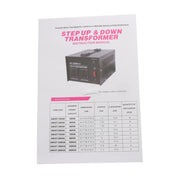 DURAFORCE 110V To 220V Voltage Step Up/Down Power Converter Transformer Heavy Duty 1500W
