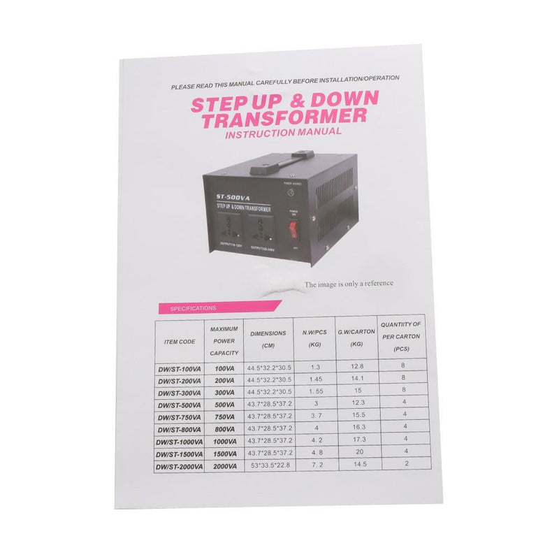 DURAFORCE 110V To 220V Voltage Step Up/Down Power Converter Transformer Heavy Duty 1500W