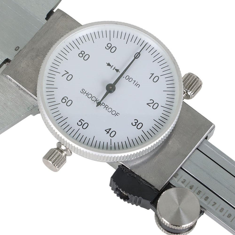 DURAFORCE 3 Pack Stainless Steel Dial Caliper Shockproof Of Gauge 0.001" Accuracy 6 Inch