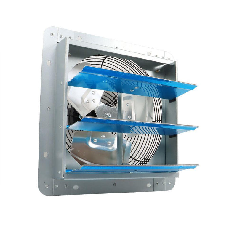 DURAFORCE Aluminum 12" Wall Mounted Shutter Exhaust Fan High Speed With Controller 1620RPM
