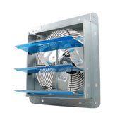 DURAFORCE Aluminum 12" Wall Mounted Shutter Exhaust Fan High Speed With Controller 1620RPM