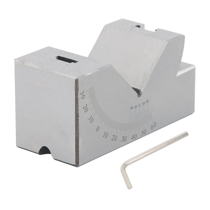 DURAFORCE 4”x1-13/16" Precision Angle Block with 0-60° V Groove for Machining