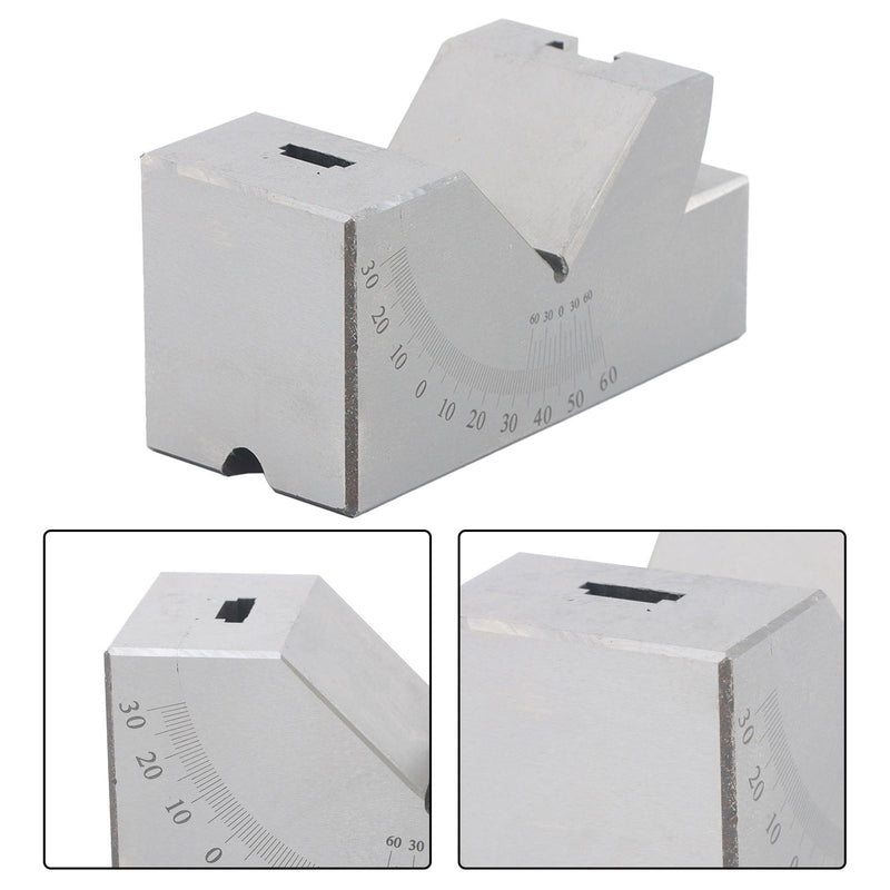 DURAFORCE 4”x1-13/16" Precision Angle Block with 0-60° V Groove for Machining