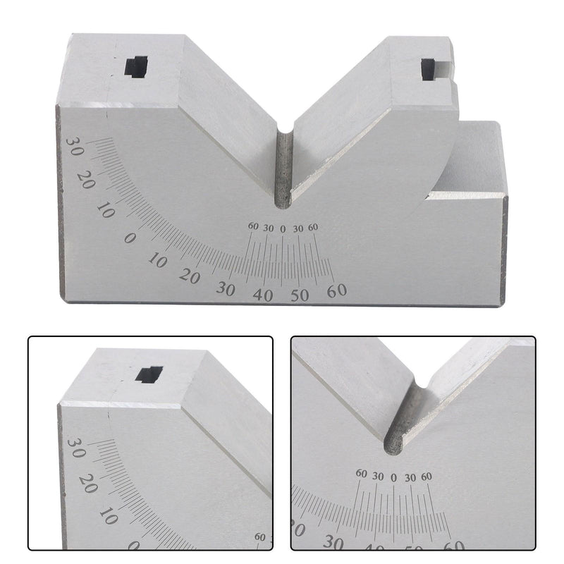 DURAFORCE 4”x1-13/16" Precision Angle Block with 0-60° V Groove for Machining