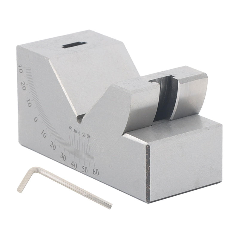 DURAFORCE 4”x1-13/16" Precision Angle Block with 0-60° V Groove for Machining