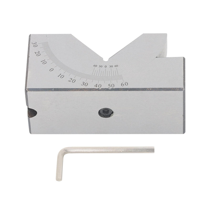 DURAFORCE 4”x1-13/16" Precision Angle Block with 0-60° V Groove for Machining
