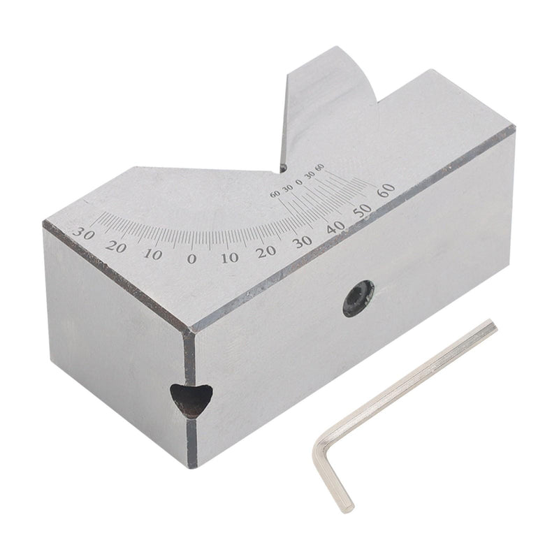 DURAFORCE 4”x1-13/16" Precision Angle Block with 0-60° V Groove for Machining