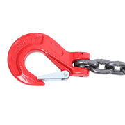 DURAFORCE 3/8 Inch * 6 Ft Chain Sling Double Legs with Grab Hooks 11000 lbs Capacity G80