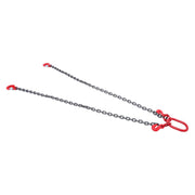 DURAFORCE 3/8 Inch * 6 Ft Chain Sling Double Legs with Grab Hooks 11000 lbs Capacity G80