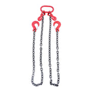 DURAFORCE 3/8 Inch * 6 Ft Chain Sling Double Legs with Grab Hooks 11000 lbs Capacity G80
