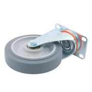 DURAFORCE 8 Pcs 5 In Grey Non-Braked Heavy Duty Swivel Caster Wheels (4 Fixed, 4 Rotating)