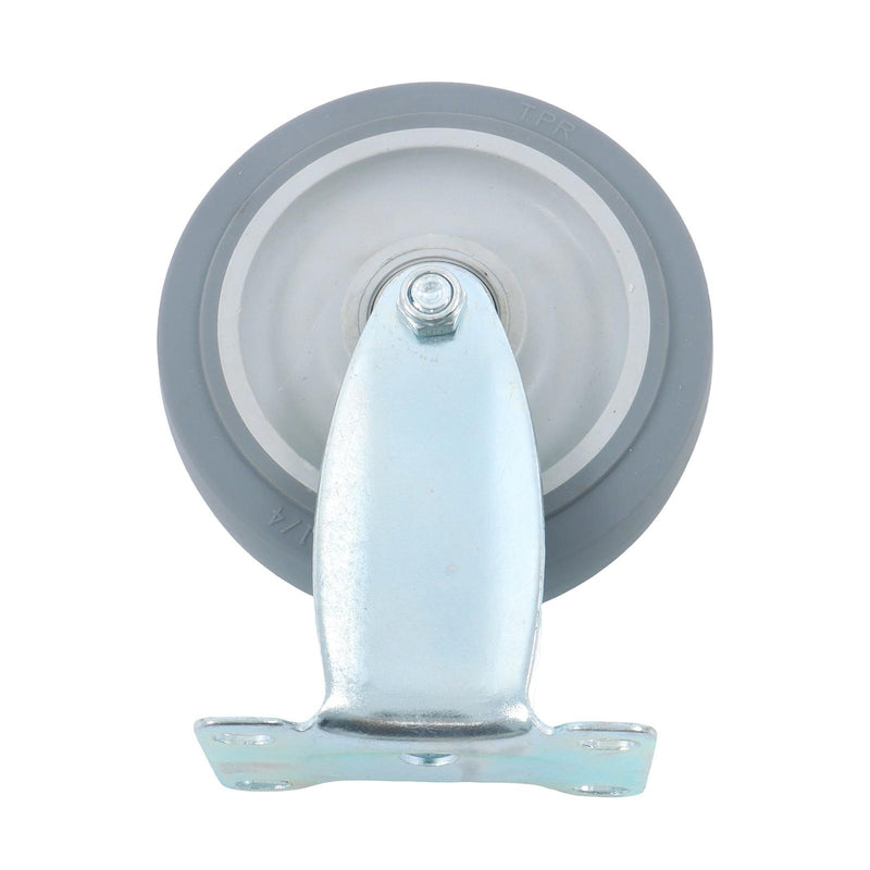 DURAFORCE 8 Pcs 5 In Grey Non-Braked Heavy Duty Swivel Caster Wheels (4 Fixed, 4 Rotating)