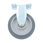 DURAFORCE 8 Pcs 5 In Grey Non-Braked Heavy Duty Swivel Caster Wheels (4 Fixed, 4 Rotating)