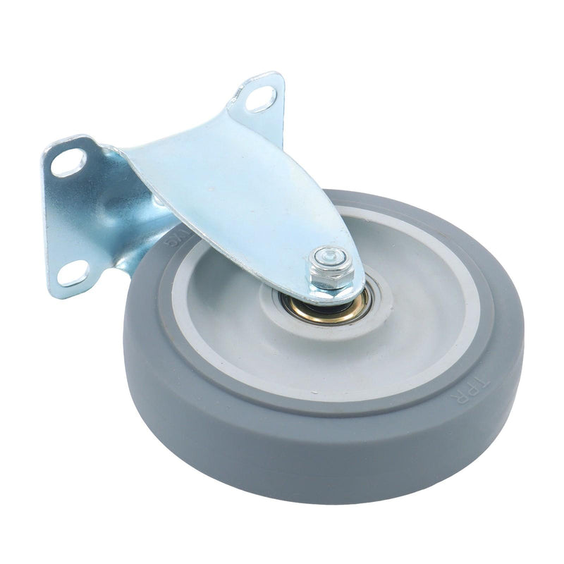 DURAFORCE 8 Pcs 5 In Grey Non-Braked Heavy Duty Swivel Caster Wheels (4 Fixed, 4 Rotating)