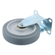 DURAFORCE 8 Pcs 5 In Grey Non-Braked Heavy Duty Swivel Caster Wheels (4 Fixed, 4 Rotating)