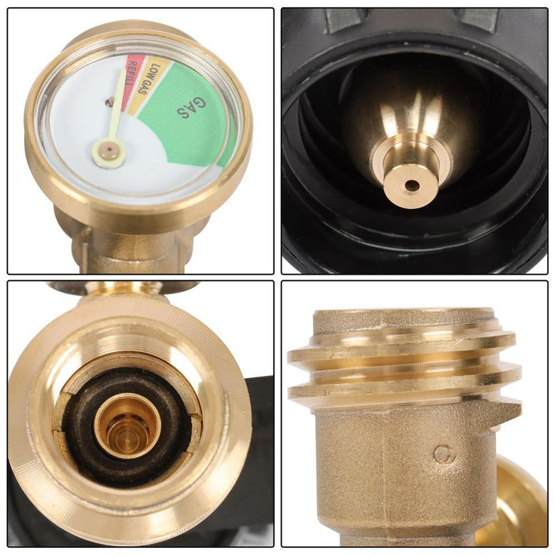 DURAFORCE 6 Pack Propane Tank Gauge Level Indicator Leak Detector Gas Pressure Meter QCC1