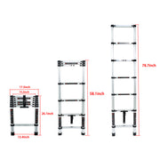 DURAFORCE 6.6 FT Extension Ladders Lightweight Collapsible Ladders Aluminum Telescoping