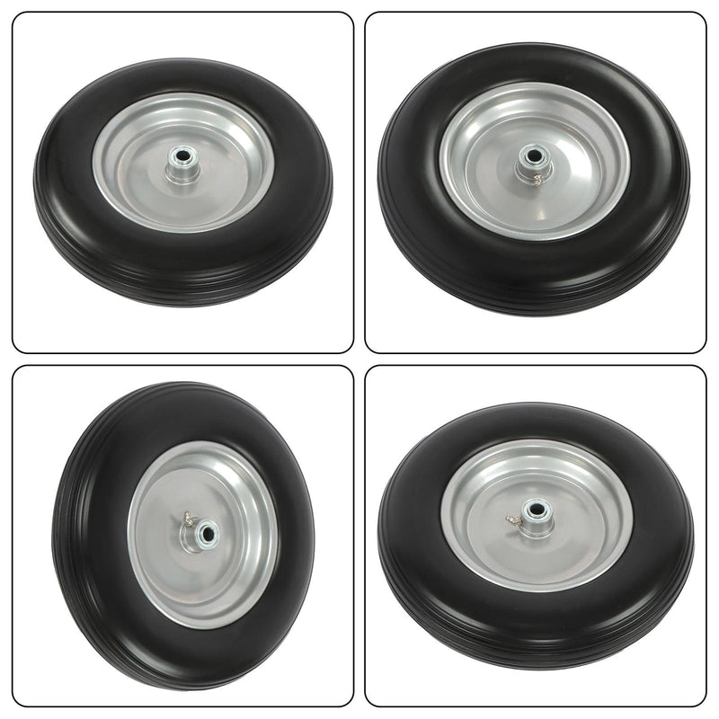 DURAFORCE 14.5x4-8 Wheelbarrow Tire & Wheel 5/8" Bearings Tire Assembly For Hand Cart 2Pcs
