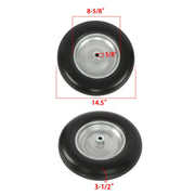 DURAFORCE 14.5x4-8 Wheelbarrow Tire & Wheel 5/8" Bearings Tire Assembly For Hand Cart 2Pcs