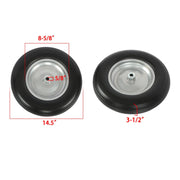 DURAFORCE 14.5x4-8 Wheelbarrow Tire & Wheel 5/8" Bearings Tire Assembly For Hand Cart 2Pcs