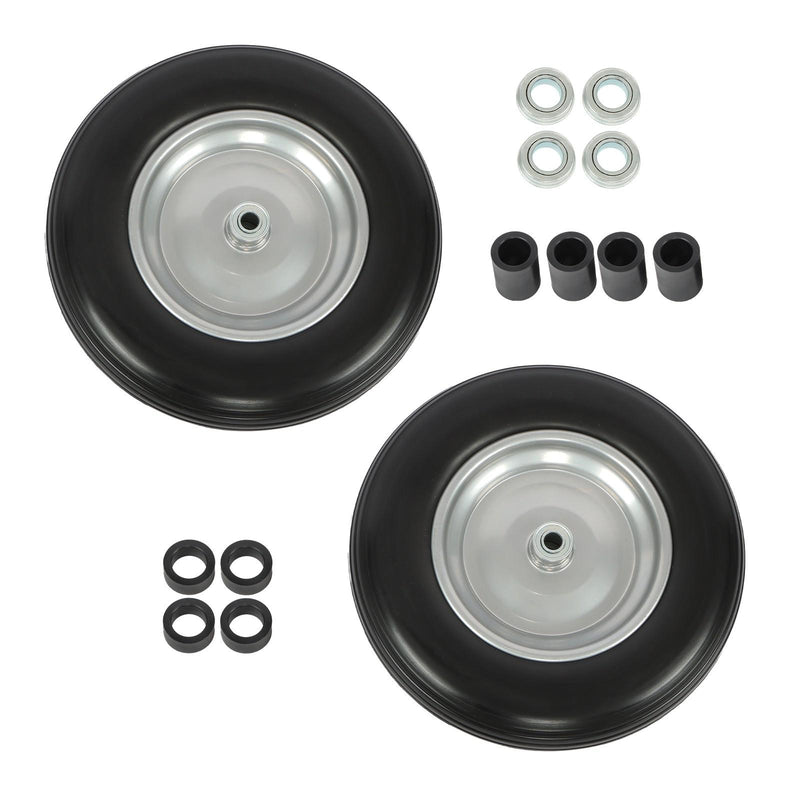DURAFORCE 14.5x4-8 Wheelbarrow Tire & Wheel 5/8" Bearings Tire Assembly For Hand Cart 2Pcs