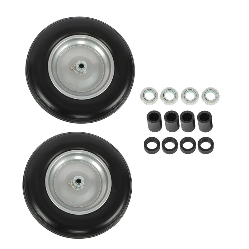 DURAFORCE 14.5x4-8 Wheelbarrow Tire & Wheel 5/8" Bearings Tire Assembly For Hand Cart 2Pcs