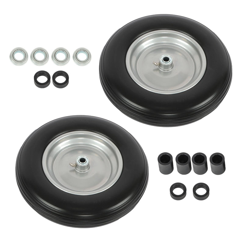 DURAFORCE 14.5x4-8 Wheelbarrow Tire & Wheel 5/8" Bearings Tire Assembly For Hand Cart 2Pcs