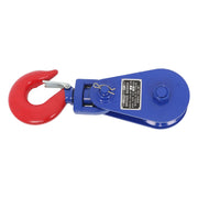 DURAFORCE 4.5" Single Sheave Pulley 4 Ton Snatch Block with Swivel Hook for 1/2" Wire Rope
