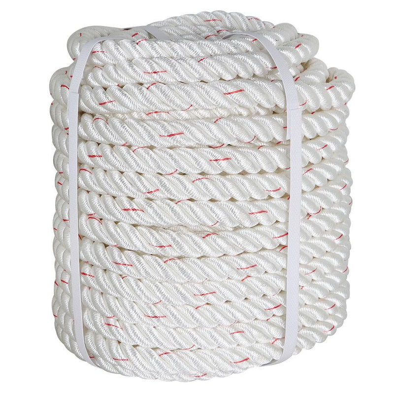 DURAFORCE 3/4" × 100' 2038Lbs Arborist Tree Rope Bull Rope Braided Polyester Rope