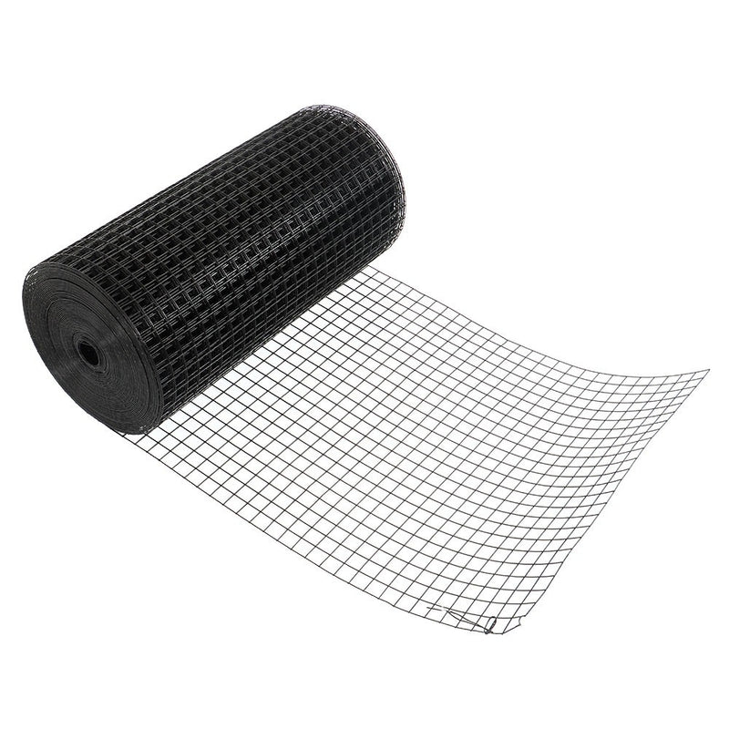 DURAFORCE Black Dip Plastic 1"x1" Electric Welding Mesh 24" x 100' For Plant Garden Net