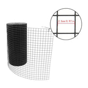 DURAFORCE Black Dip Plastic 1"x1" Electric Welding Mesh 24" x 100' For Plant Garden Net