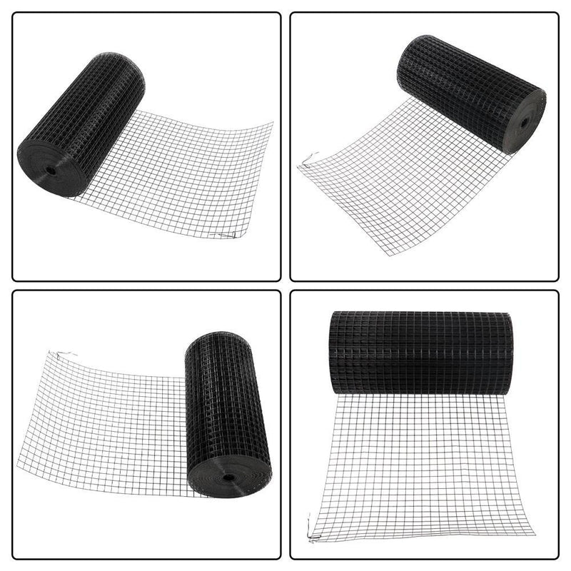 DURAFORCE Black Dip Plastic 1"x1" Electric Welding Mesh 24" x 100' For Plant Garden Net