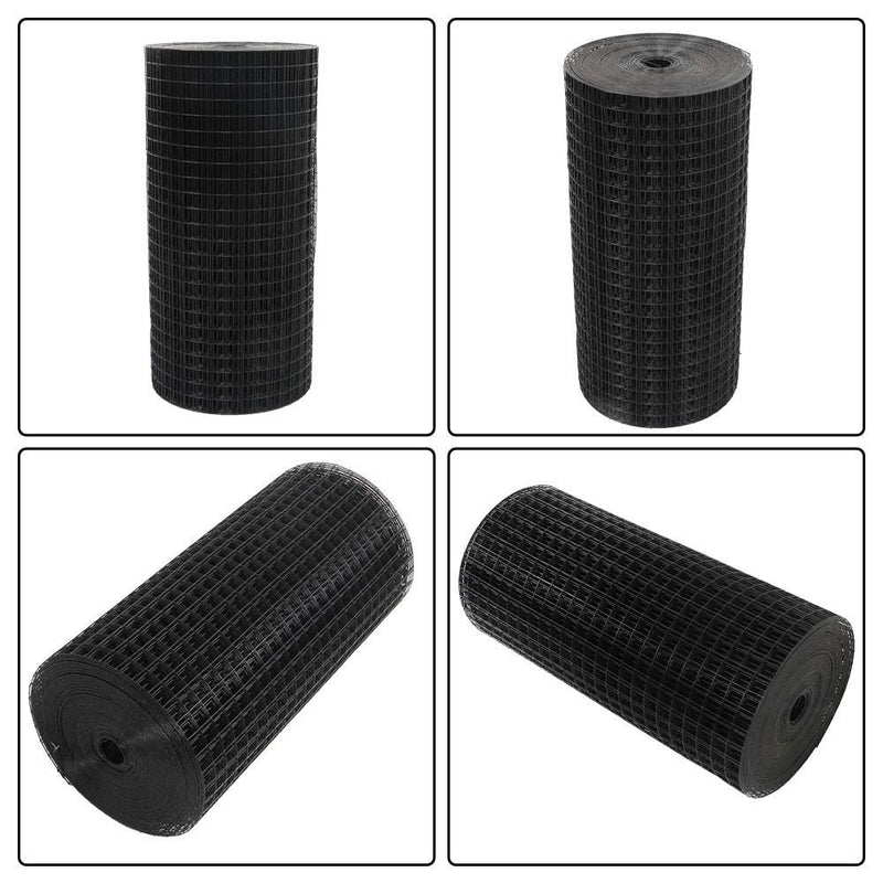 DURAFORCE Black Dip Plastic 1"x1" Electric Welding Mesh 24" x 100' For Plant Garden Net