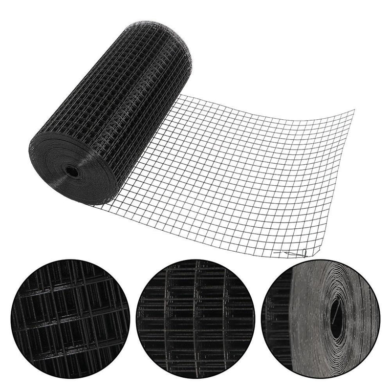 DURAFORCE Black Dip Plastic 1"x1" Electric Welding Mesh 24" x 100' For Plant Garden Net