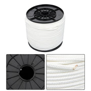 DURAFORCE 1/4 Inch Nylon Rope 500 Foot Spool 100% Nylon Solid Braid Rope Dyeable White