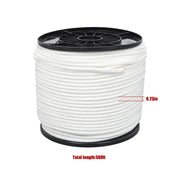 DURAFORCE 1/4 Inch Nylon Rope 500 Foot Spool 100% Nylon Solid Braid Rope Dyeable White