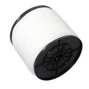 DURAFORCE 1/4 Inch Nylon Rope 500 Foot Spool 100% Nylon Solid Braid Rope Dyeable White