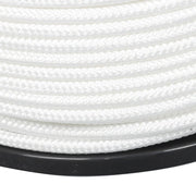 DURAFORCE 1/4 Inch Nylon Rope 500 Foot Spool 100% Nylon Solid Braid Rope Dyeable White