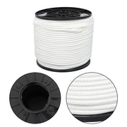 DURAFORCE 1/4 Inch Nylon Rope 500 Foot Spool 100% Nylon Solid Braid Rope Dyeable White