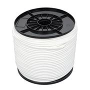 DURAFORCE 1/4 Inch Nylon Rope 500 Foot Spool 100% Nylon Solid Braid Rope Dyeable White