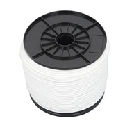 DURAFORCE 1/4 Inch Nylon Rope 500 Foot Spool 100% Nylon Solid Braid Rope Dyeable White