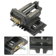 DURAFORCE 5-In Cross Slide Vise Drill Press X-Y Clamp Heavy Duty Machine Metal 2 Way Black
