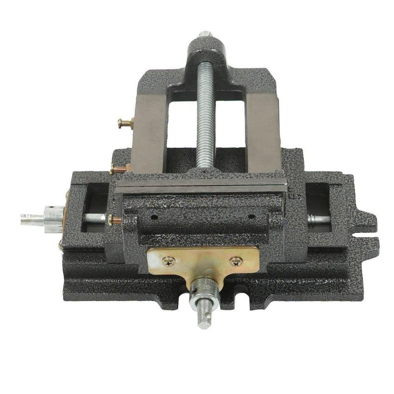 DURAFORCE 5-In Cross Slide Vise Drill Press X-Y Clamp Heavy Duty Machine Metal 2 Way Black