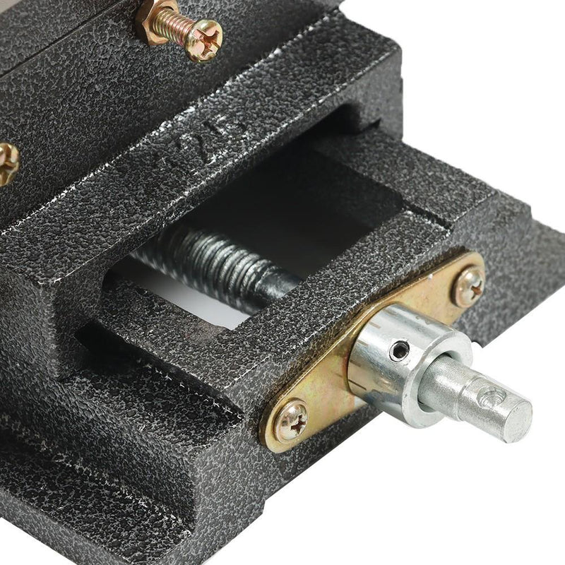 DURAFORCE 5-In Cross Slide Vise Drill Press X-Y Clamp Heavy Duty Machine Metal 2 Way Black