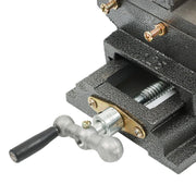 DURAFORCE 5-In Cross Slide Vise Drill Press X-Y Clamp Heavy Duty Machine Metal 2 Way Black